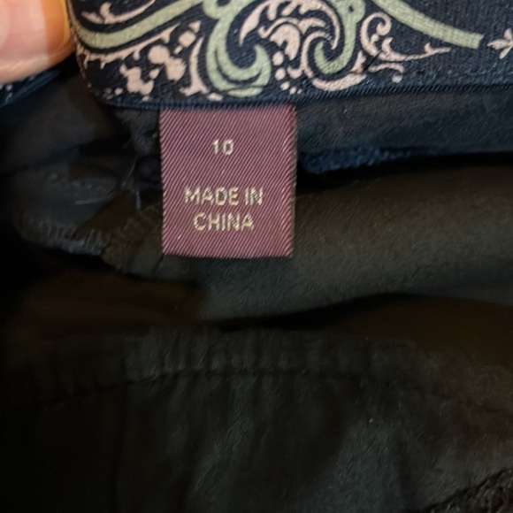 Gloria Vanderbilt Charlene Stretchy Waist Navy Blue Pants Size 10 Pockets - Picture 4 of 7